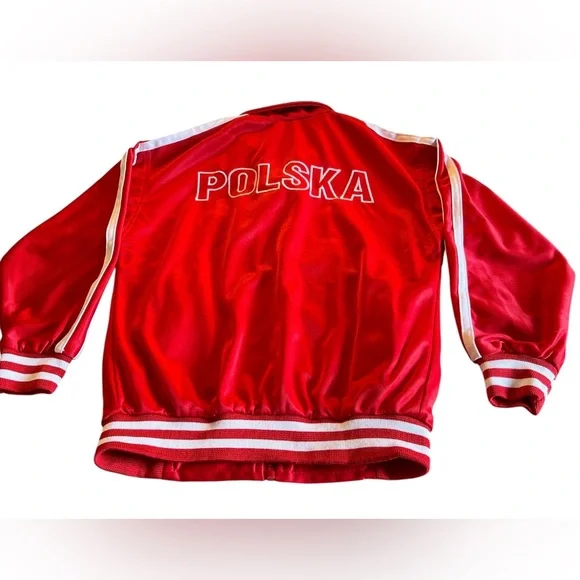 Classic Red & White Poland "Polska" Track Jacket - Size 122 - Picture 4 of 6